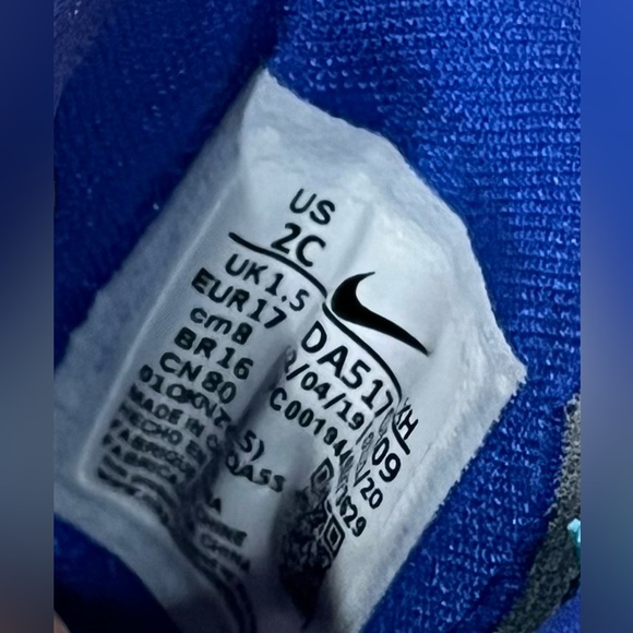 NWOT Nike Kyrie 6 Pool Party Teal Velcro Sneakers - Infant Size 2C - Picture 5 of 6